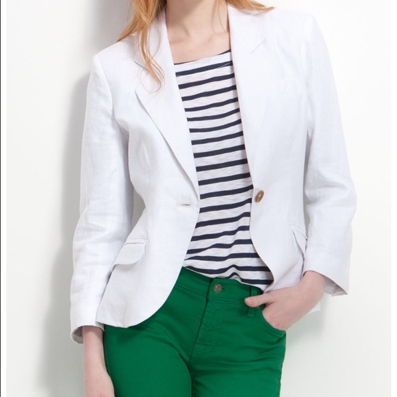 Gibson Linen Blazer in Grass Green