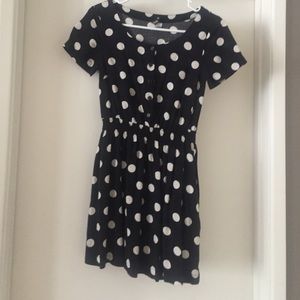 Polka Dot Button Up Skater Dress