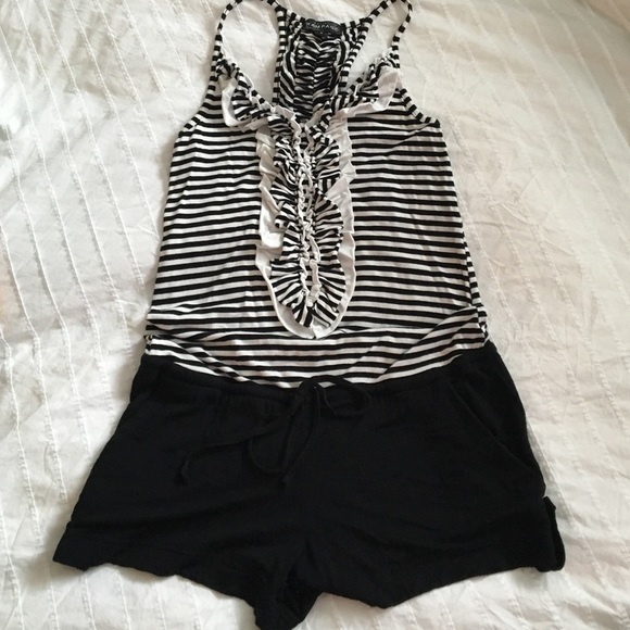 Black/white romper.