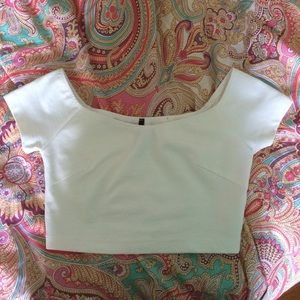 White crop top