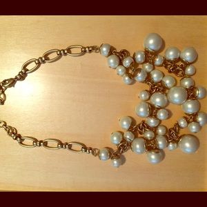 Stella and Dot Pearl Cluster Necklace