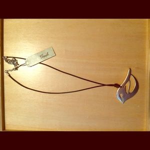 Fossil bird necklace