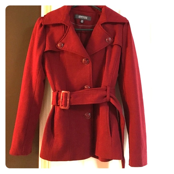 NWOT-KENNETH COLE- red Peacoat