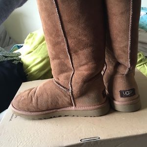 Tall chestnut authentic UGGS