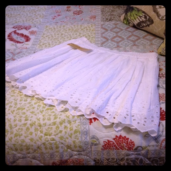 🆕 Ralph Lauren Short White Eyelet Skirt🐎 - Picture 1 of 4