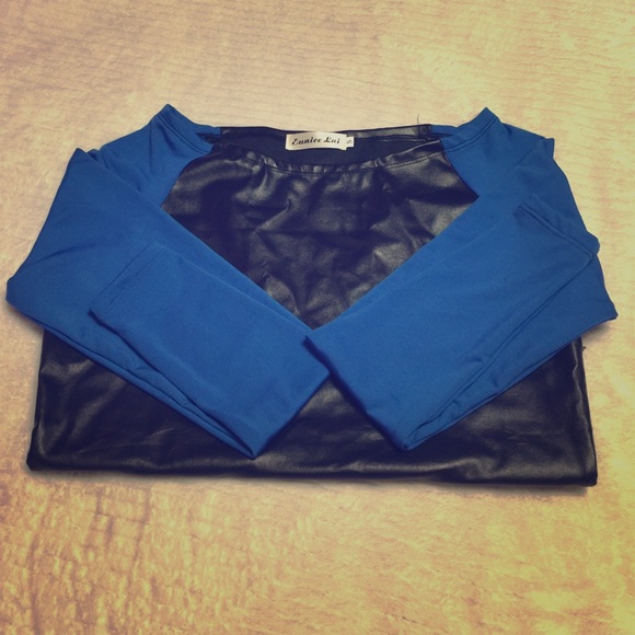 Faux Leather Top