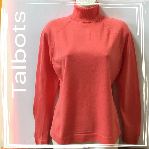 Talbots Coral Turtleneck