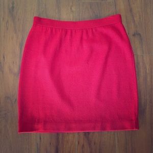 St. John Knit Skirt (Red)