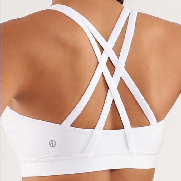 While Lululemon energy bra. Like new. Size 4