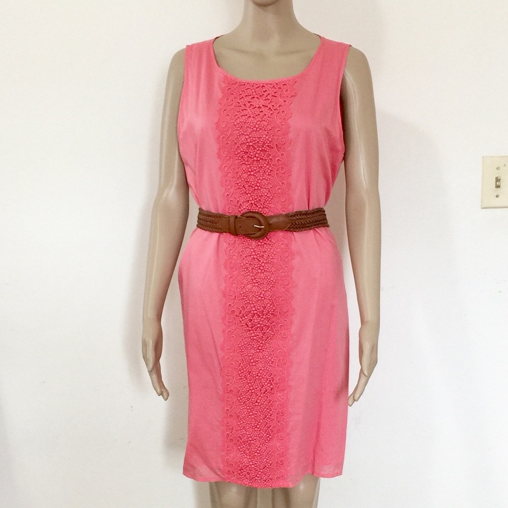 J.Crew Pink Salmon Embroidered Tunic Dress