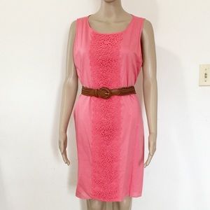 J.Crew Pink Salmon Embroidered Tunic Dress
