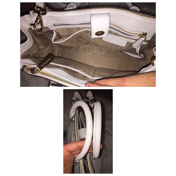 👑SOLD👑White Michael Kors Satchel - Picture 4 of 4