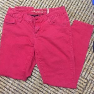 Red Skinny Jean Pants