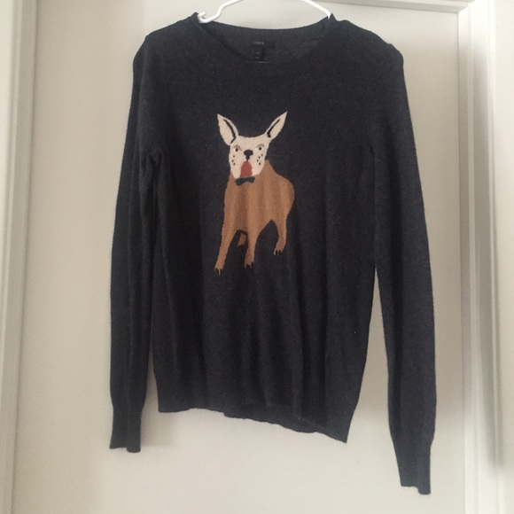 Like New j Crew dog sweater