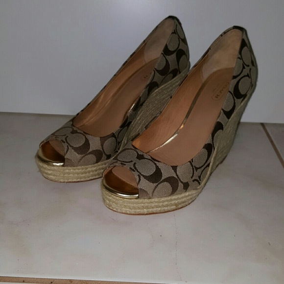 Coach wedges- not for sale