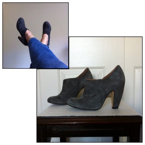 Topshop Shoes - Topshop Grey Suede Ankle Boots
