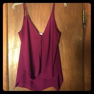 Nordstrom- WAYF deep magenta drapey camisole