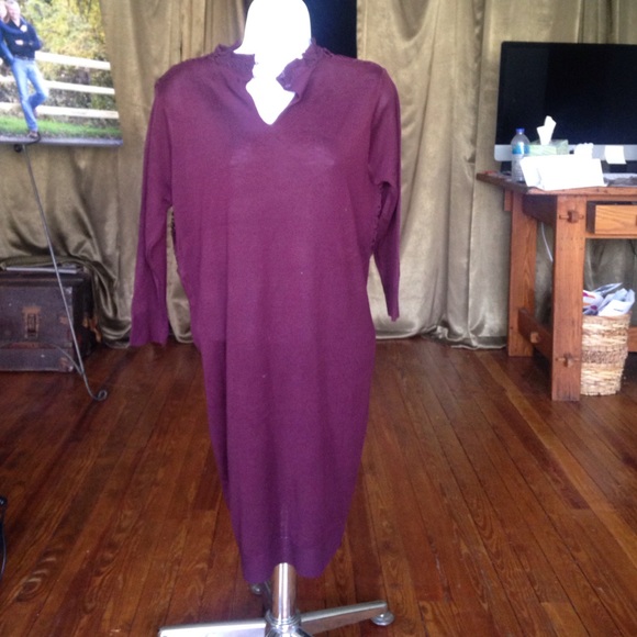 Dark purple lace dress