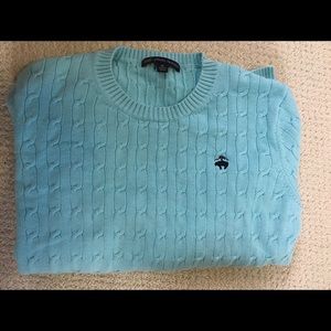 Brooks Brothers Turquoise Cable Knit Sweater