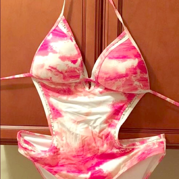Pink Tye dye monokini