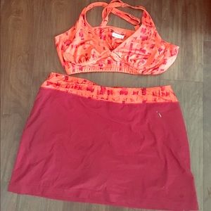 Columbia Sportswear  swim suit with skort bottom.