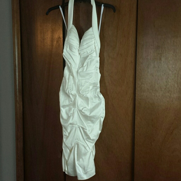 Silky white Prom/wedding dress