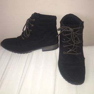 Madden Girl black lace up boots