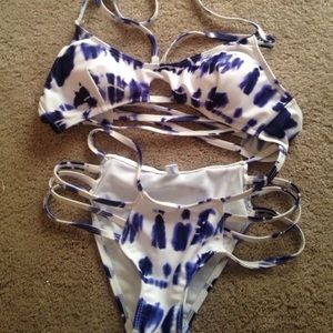 Tie dye bathing suit