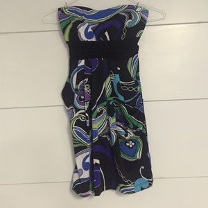 Strapless dress with pockets