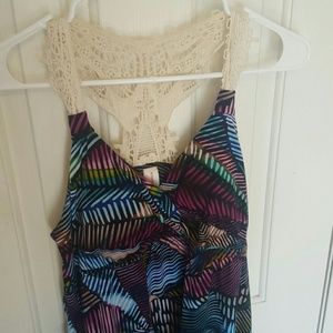 EUC crocheted maxi dress