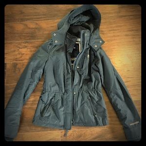 Navy Abercrombie weather warrior jacket