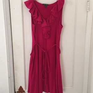 Ralph Lauren Ruffled VNeck Dress