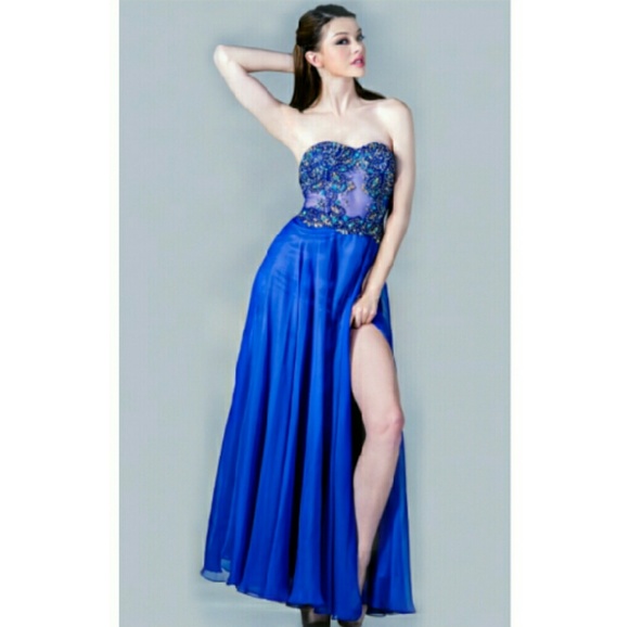 Royal blue prom dress