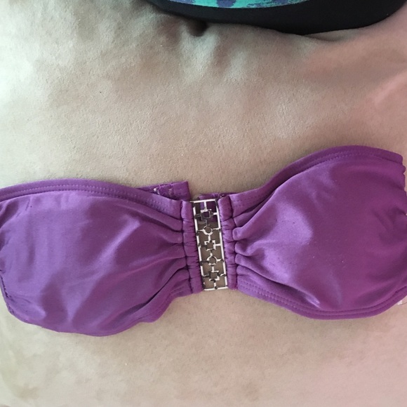 Cute purple bikini bandeau top