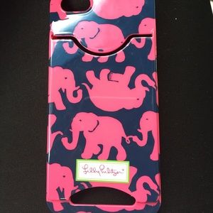 Lily Pulitzer iPhone 5 hard case with card slot