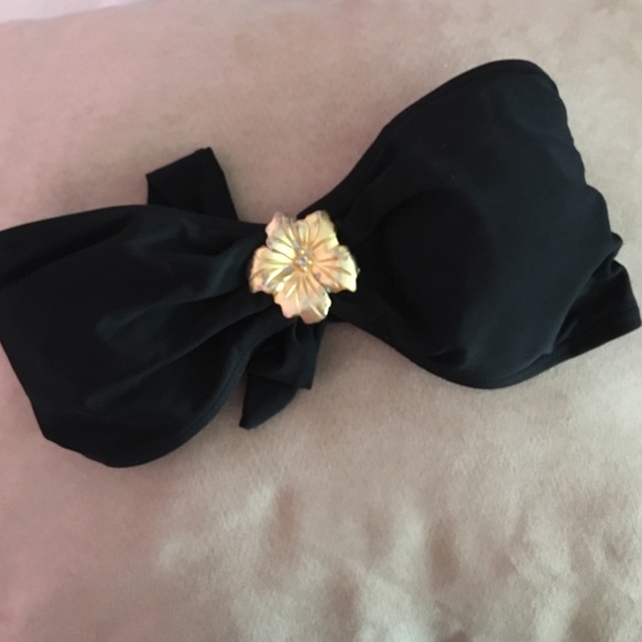 Black Bandeau Bikini Top