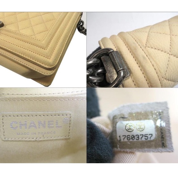 Cream Chanel Quilted Leboy Handbag - Picture 5 of 8