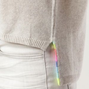 Autumn cashmere Sweaters - Autumn cashmere gray rainbow peace sweater Autumn cashmere Sweaters - Autumn cashmere gray rainbow peace sweater