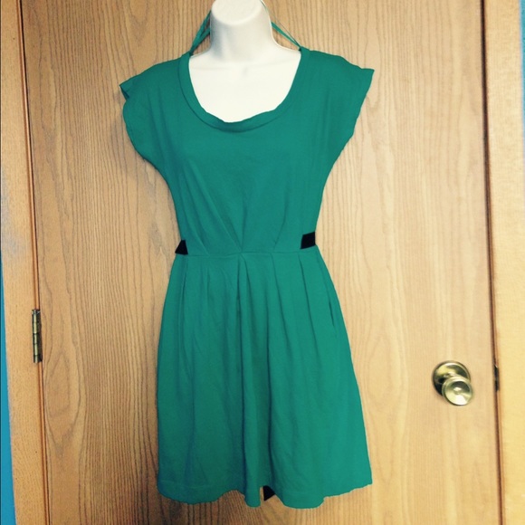 Green mini dress