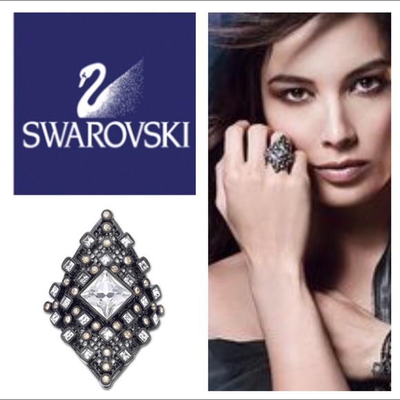 Swarovski "Sienna" crystal statement ring