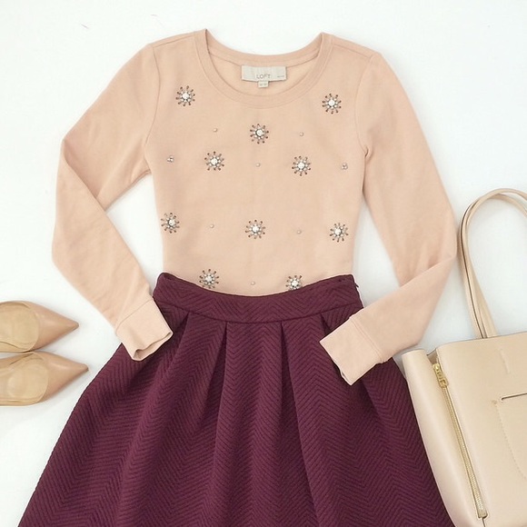 Loft Starburst Embellished Sweatshirt