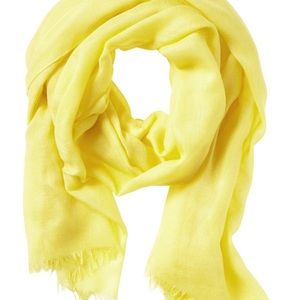 Bright yellow polka dot scarf