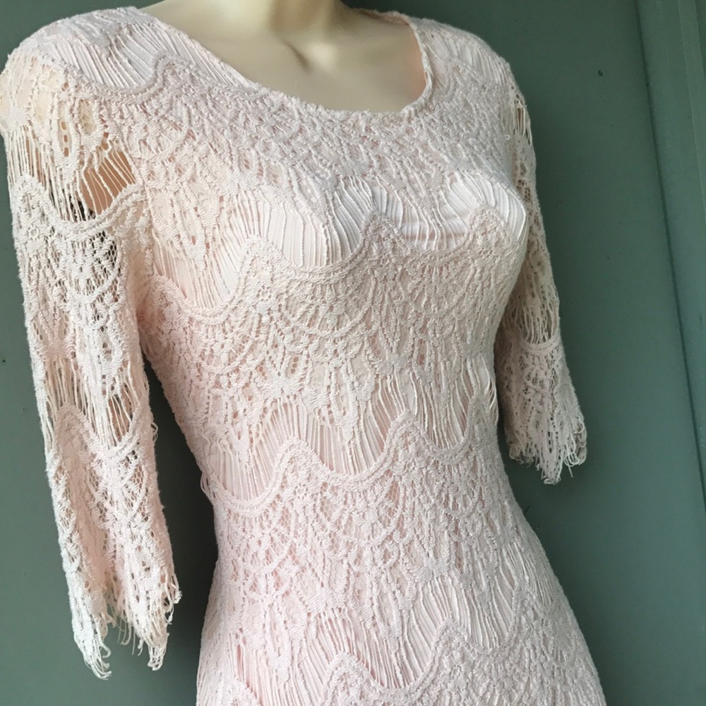 Sexy Pale Pink Lace Mini Dress - Worn Once - Picture 8 of 8