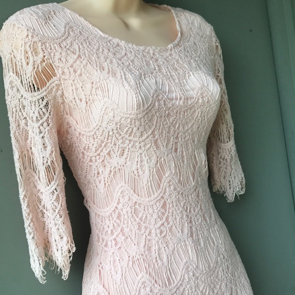 Sexy Pale Pink Lace Mini Dress - Worn Once - Picture 8 of 8