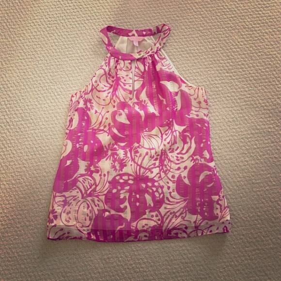 Lilly Pulitzer purple and white top