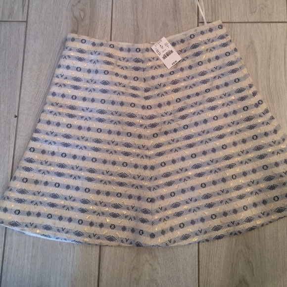 J. Crew Dresses & Skirts - NWT adorable J Crew blue and silver flare skirt J. Crew Dresses & Skirts - NWT adorable J Crew blue and silver flare skirt
