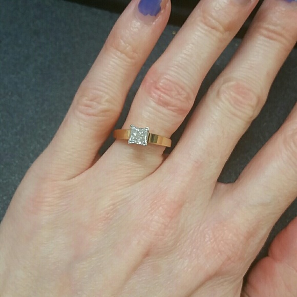 .70ct Princess Diamond Engagement Ring 14k