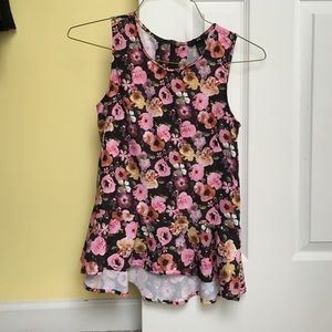 Floral peplum top