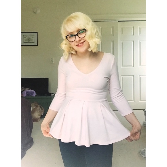 Miami pink peplum top