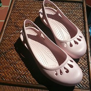 Pastel Pink Crocs sz 8 - Used Once